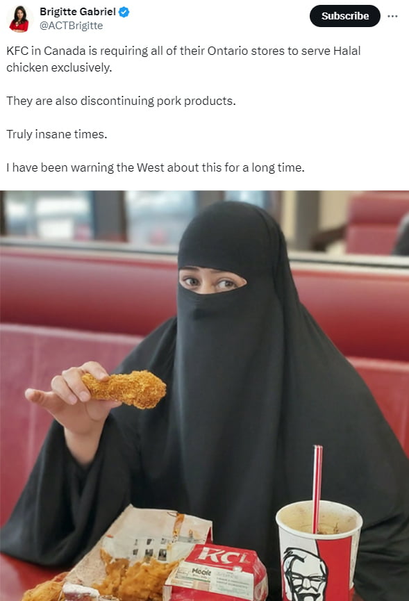 Delicious HijabApproved KFC. What's your opinion that soon all Canada