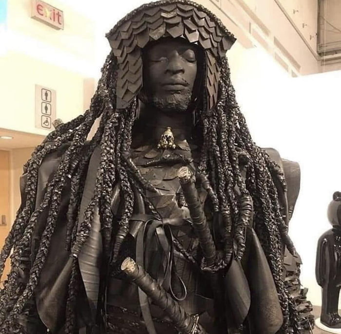 A statue of Yasuke , an african slave who arrived in Japan in 1579 and ...