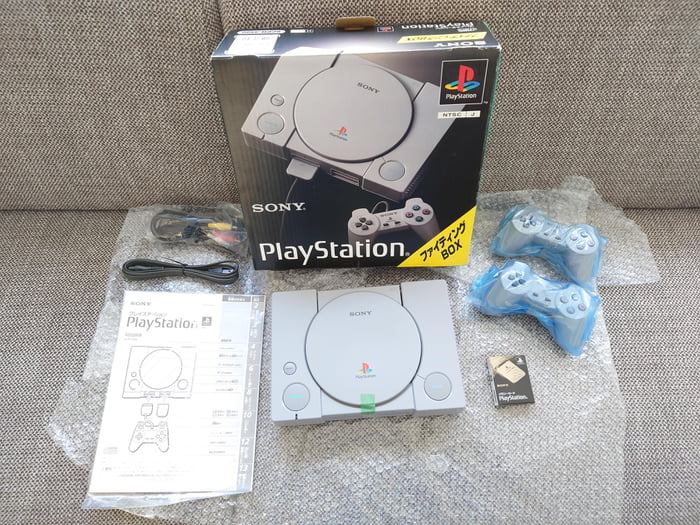 A new out of the box sealed PlayStation 1 from 1995 for view in 2021 ...