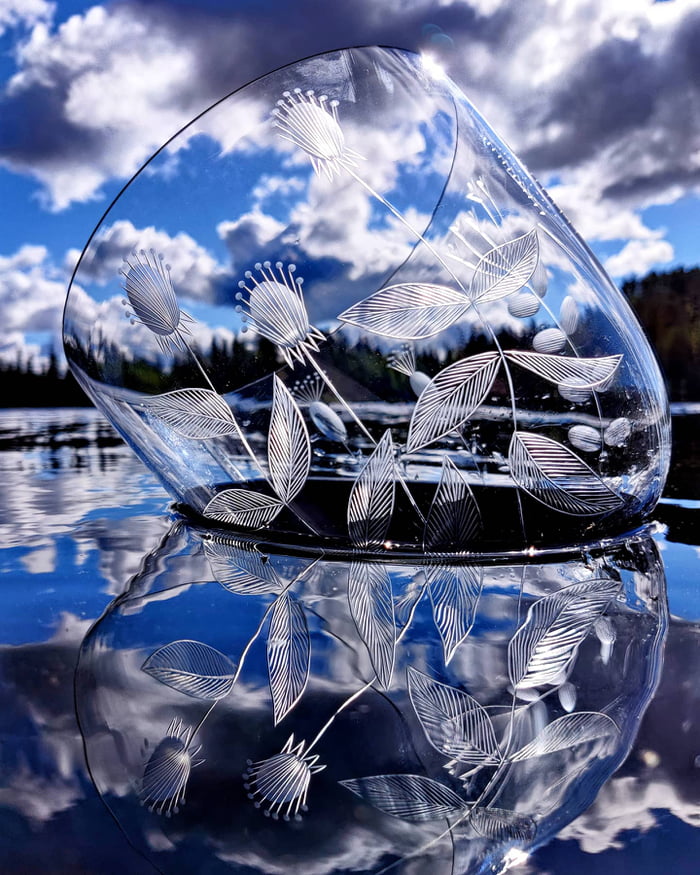 I photograph art glass in nature - 9GAG