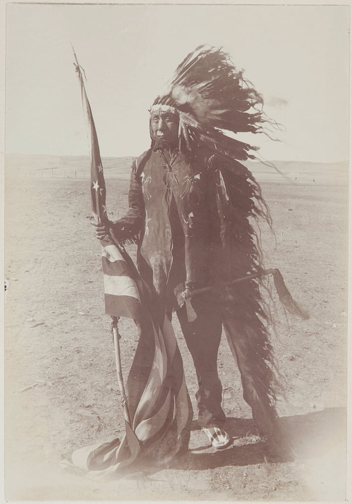 Chief Red Cloud of the Oglala Lakota tribe, known for his success in ...