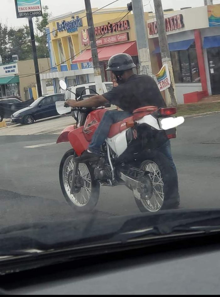 I envy short people cause they can ride small cc motorcycle when i