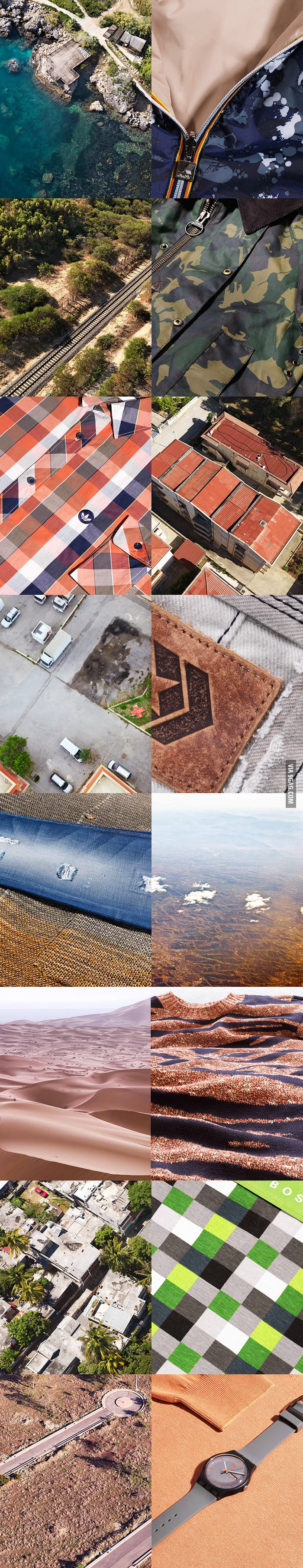 An album of combination aerial-fashion photography. - 9GAG