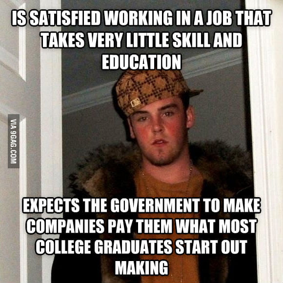 This is how I look at all of the people who walked off their fast food