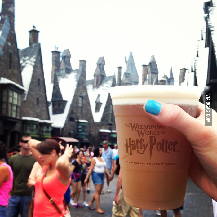 Just enjoying a Butterbeer in Hogsmeade 9GAG