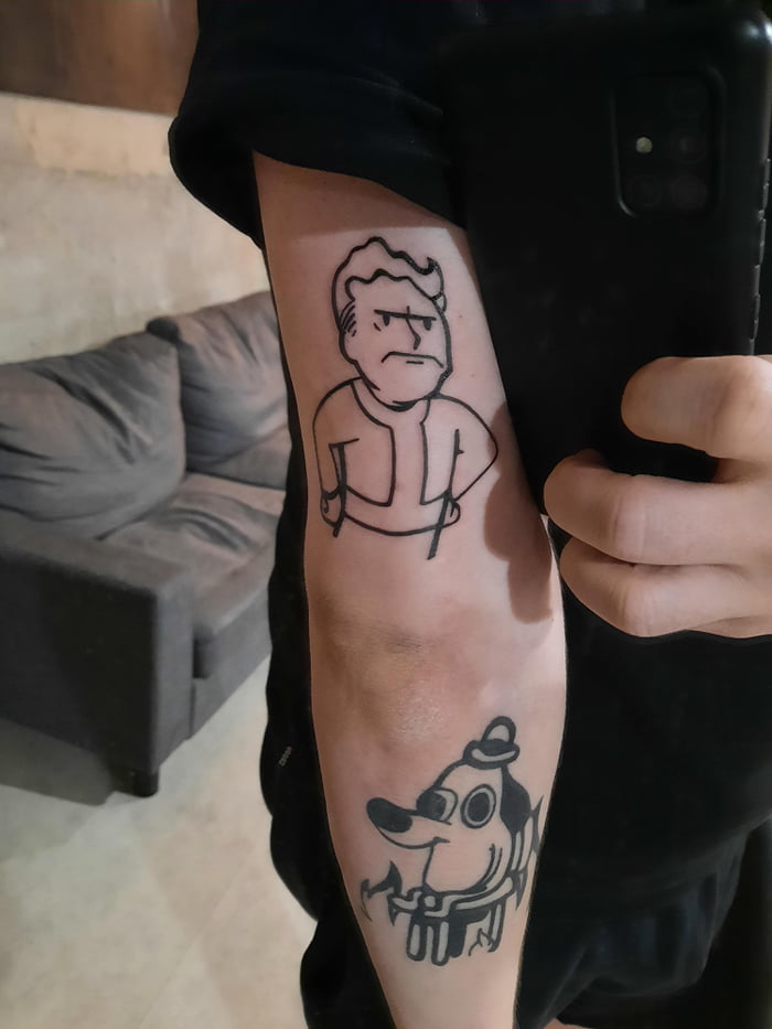 60 Vault Boy Tattoo Designs For Men  Fallout Ink Ideas