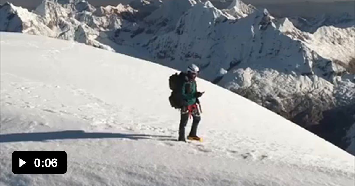 Climbing a Massive Snow Cornice - 9GAG