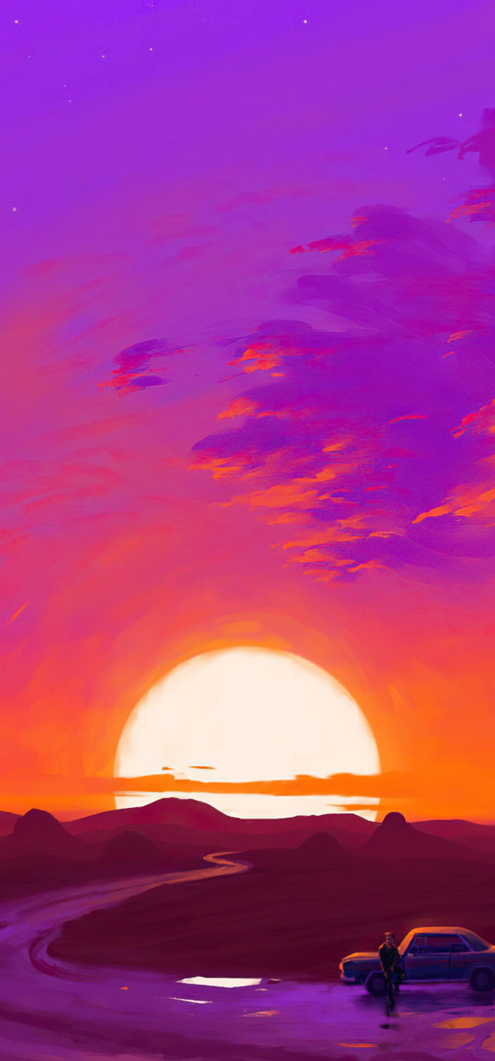 Retro Sunset - 9GAG