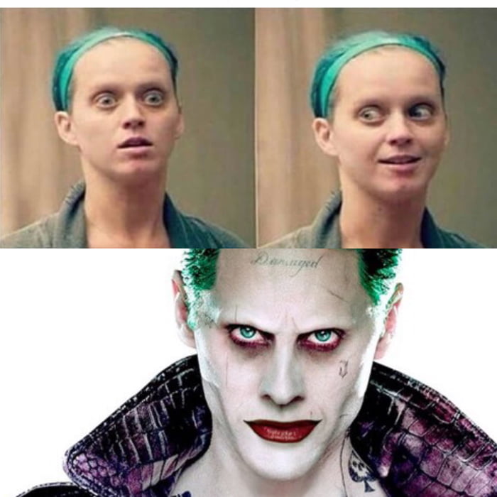 The Joker without makeup...JK it's just Katy Perry! 