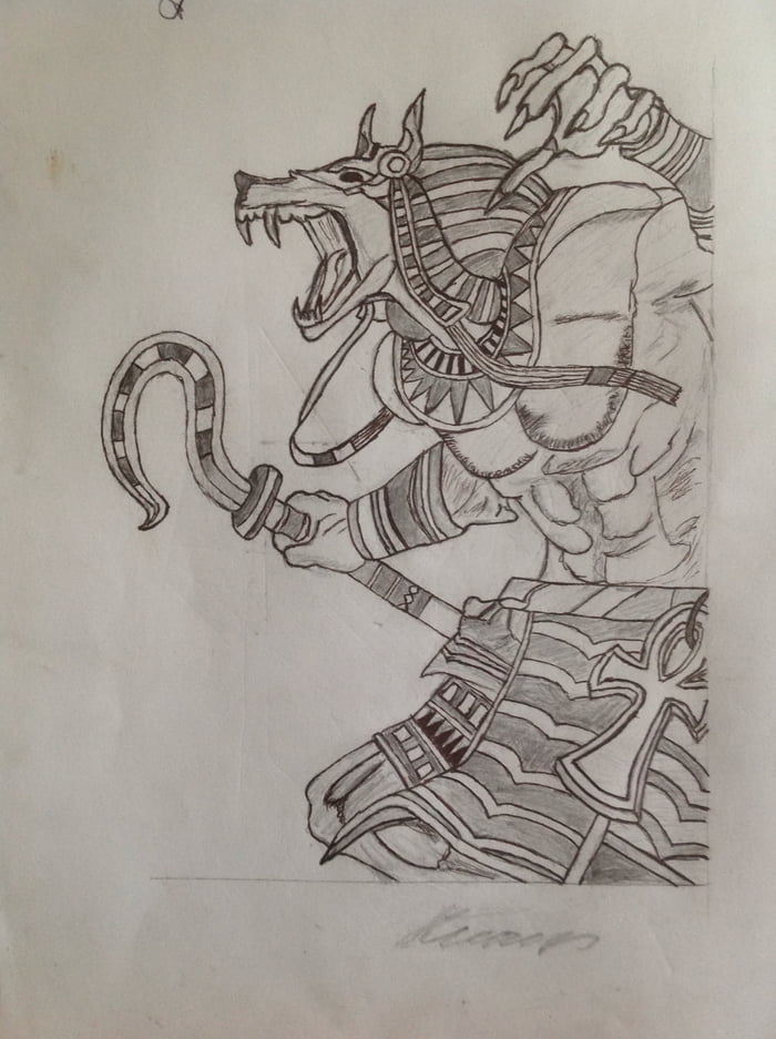 Anubis drawing I did a few years ago - Drawing, DIY & Crafts.