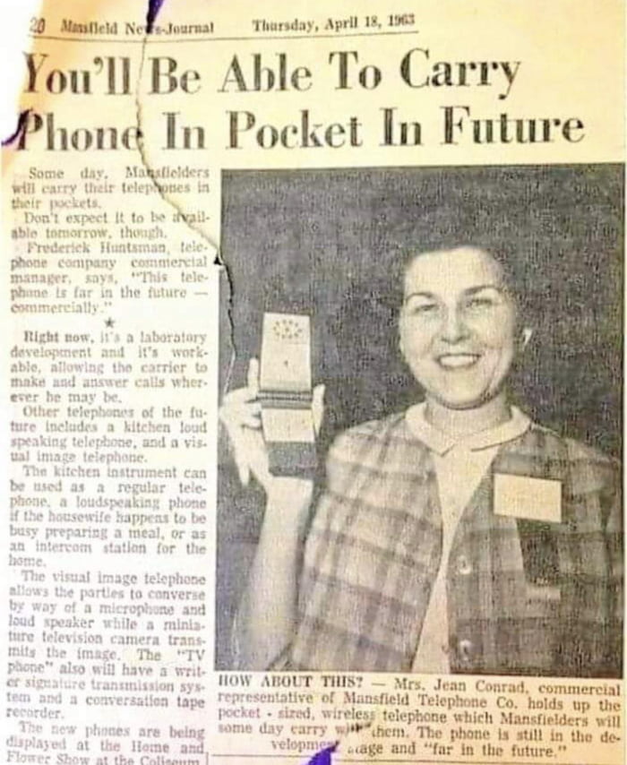 Cell Phones Were workable As Far Back As 1963 Visual Image Phones 