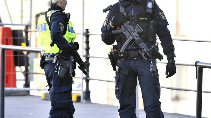 The Swedish Police initiates a special event. Equipped with automatic ...