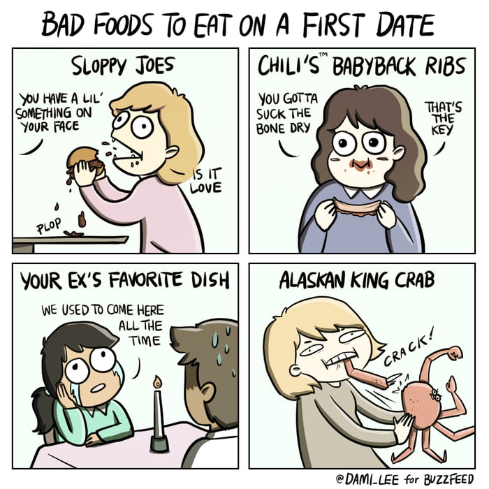 Bad First Date Foods 9GAG bad-first-date-foods-9gag
