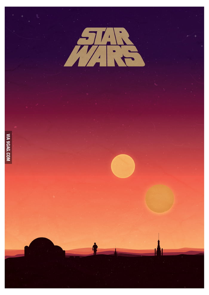 Star Wars Binary Sunset Poster 9GAG