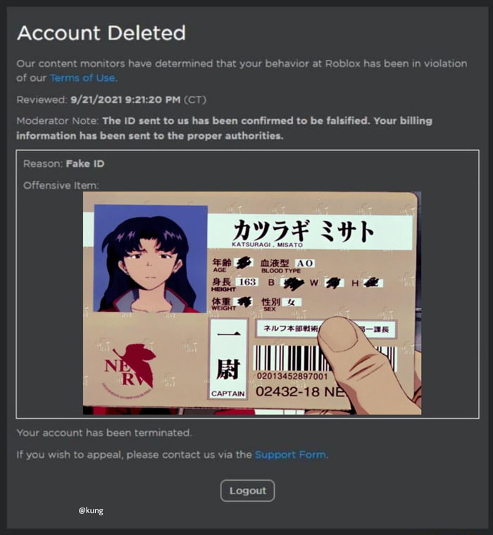 Roblox You Got A Fake Id Though