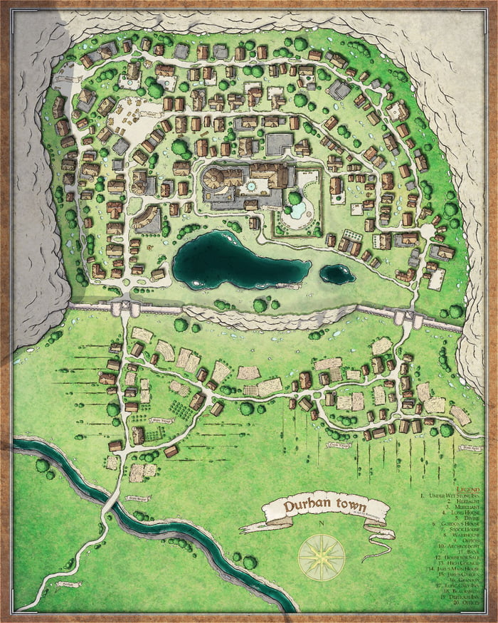 Dnd 5e Town Map Town Map For Your D&D Session Next Week! More On /Rustymaps - 9Gag