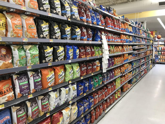 Chip aisle at the grocery 9GAG
