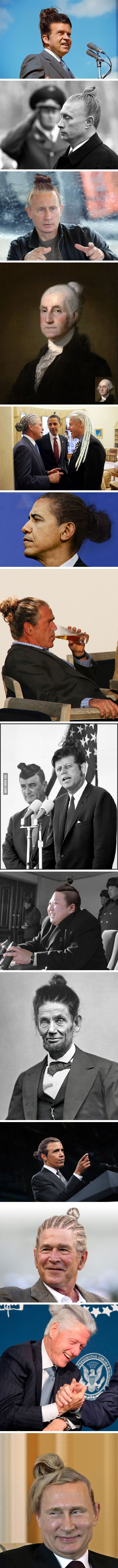 World leaders with top knots