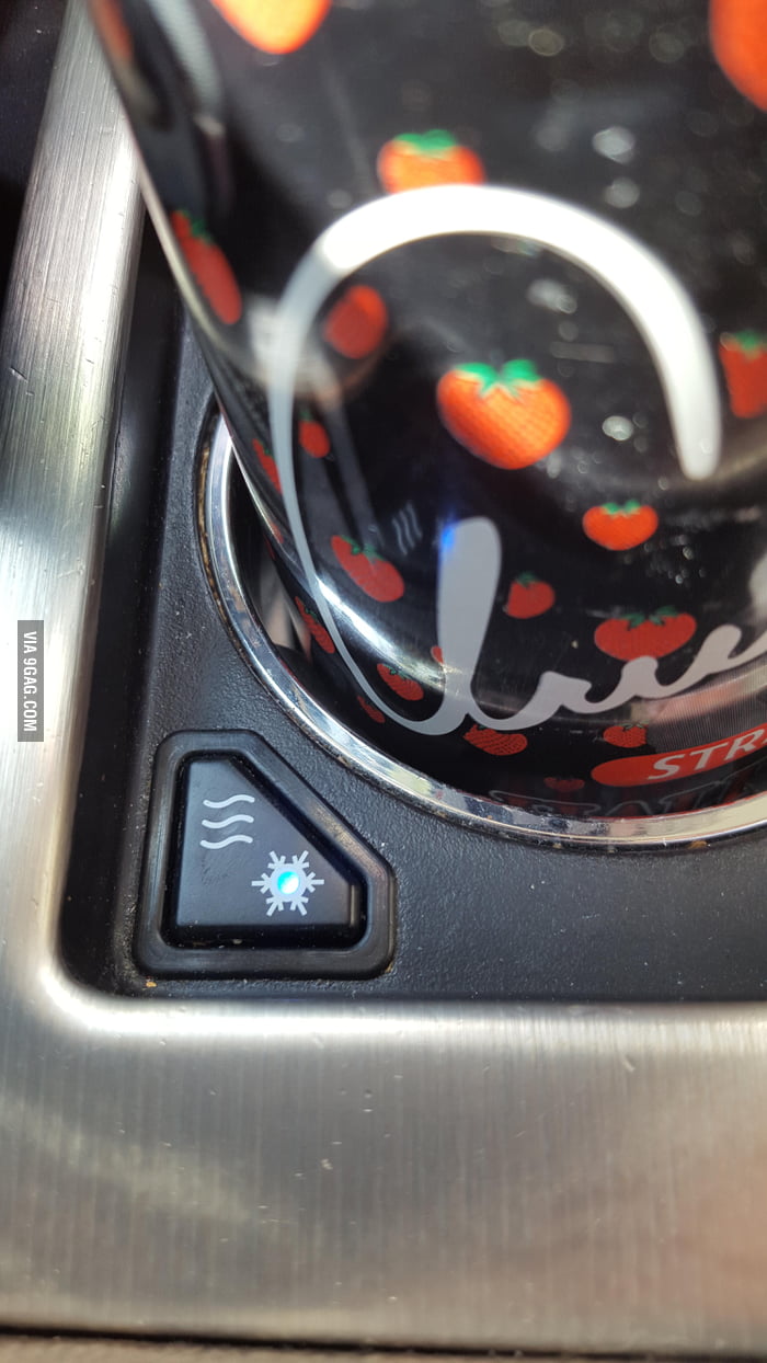 This car has cooled/heated cup holders. 9GAG