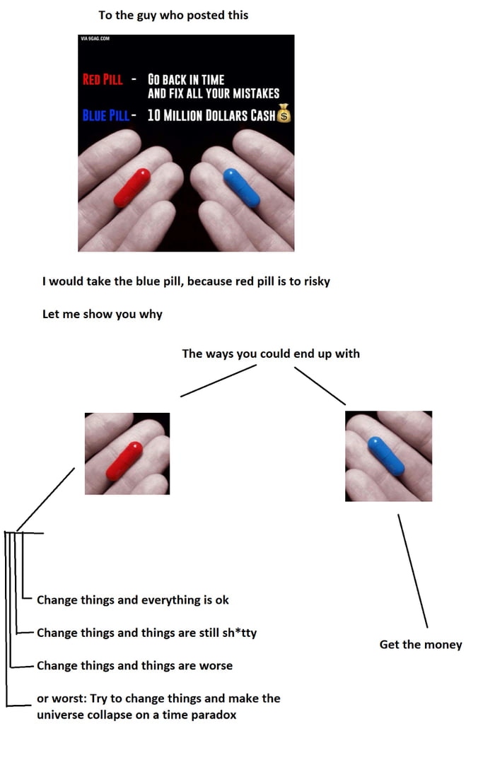 To The Guy Who Posted The Red Pill Blue Pill Post 9gag