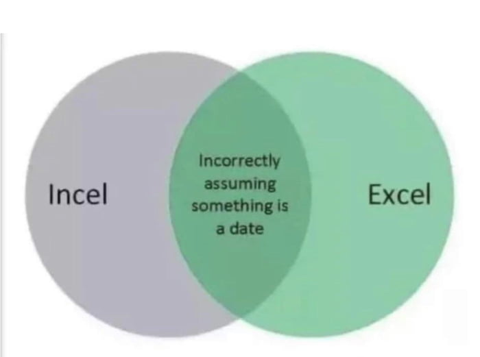 The Incel Excel Venn Diagram 9GAG