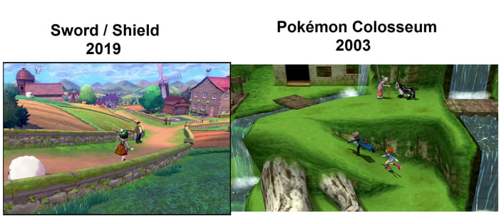 Given the disappointment surrounding Pokemon Sword/Shield, figured I'd make  this comparison - 9GAG