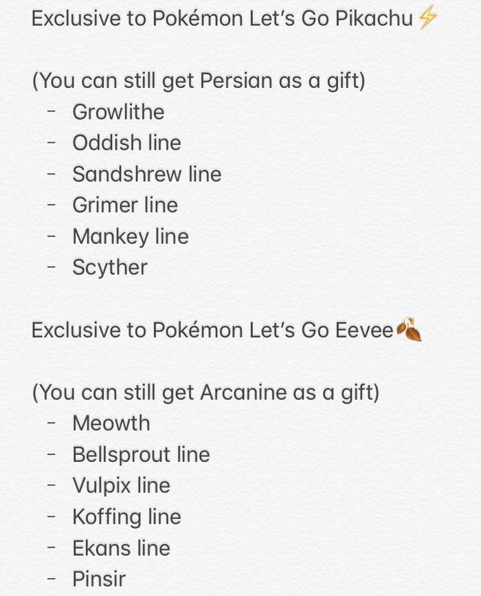 Pokemon Let S Go Pikachu And Eevee Exclusives Were Leaked 9gag Pokemon Let S Go Pikachu And Eevee Exclusives Were Leaked 9gag