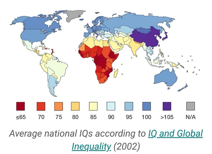 World Ranking Of Countries By Their Average IQ 9GAG