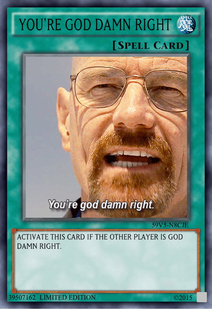 Fake yugioh cards meme.