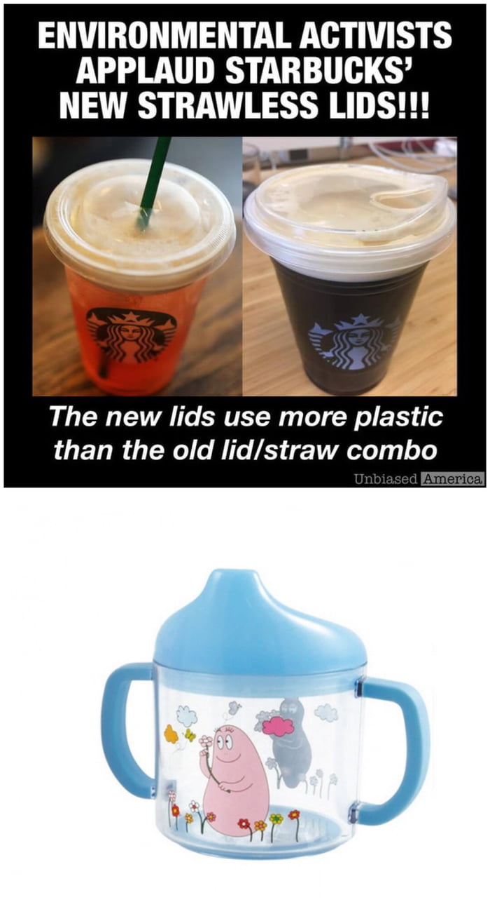 I saw this post about the new lid at Starbucks, and I thought it looked