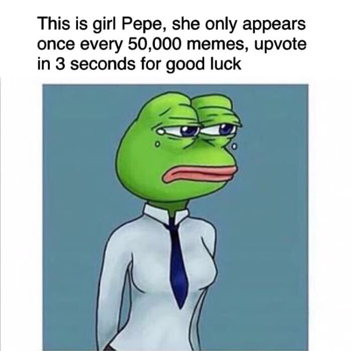 Oh A Rare Pepe Appeared Upvote For Goodluck 9GAG