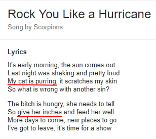 Rock You Like A Hurricane Lyrics Rock You Like A