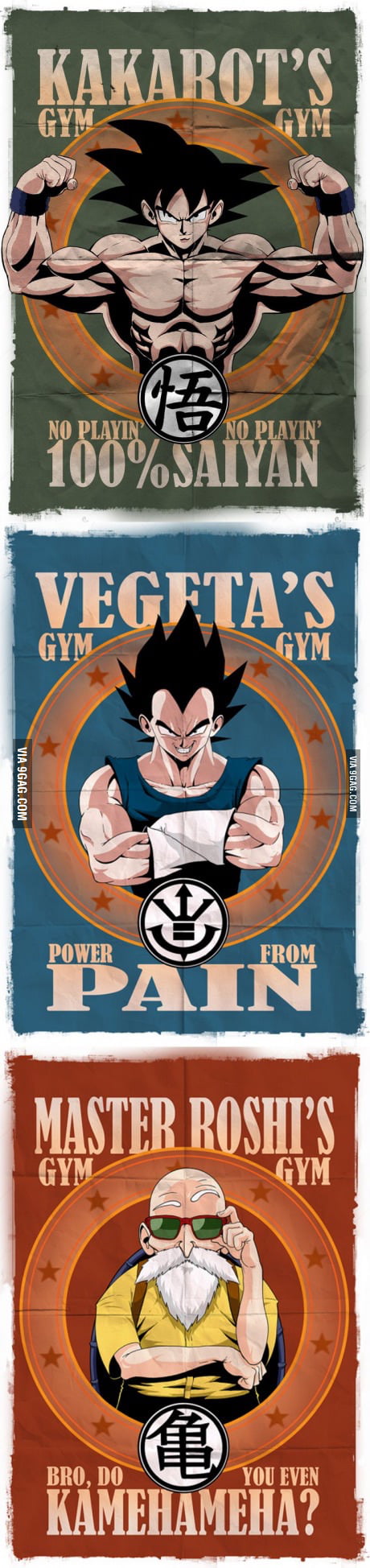 Yaaa, all just go to master Roshi's gym. The rest seem too intense. - 9GAG