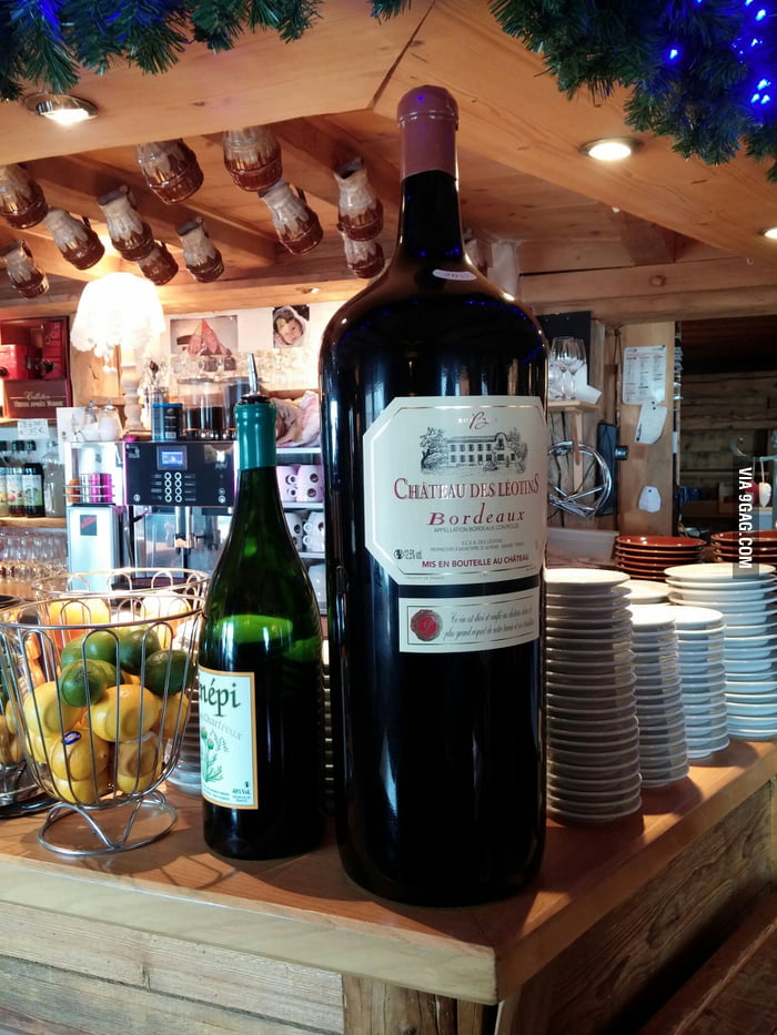 18L wine bottle of "Bordeaux" (Sorry no banana for scale) 9GAG