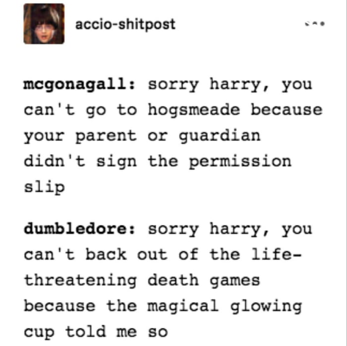 Dumbledore: ¯\_(ツ)_/¯ - 9GAG