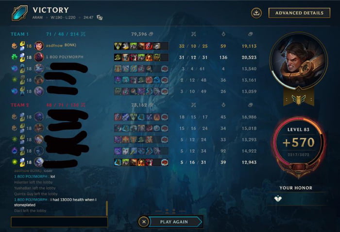 Standard Aram Game From Garen And Sion Gag