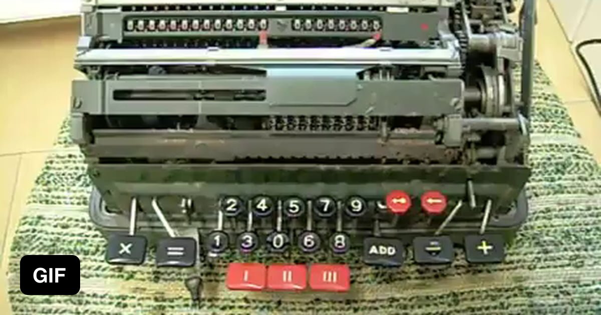 Division by zero on a mechanical calculator. 9GAG