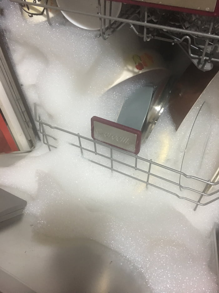 Our dishwasher detergent was over.So today my husband decided to put