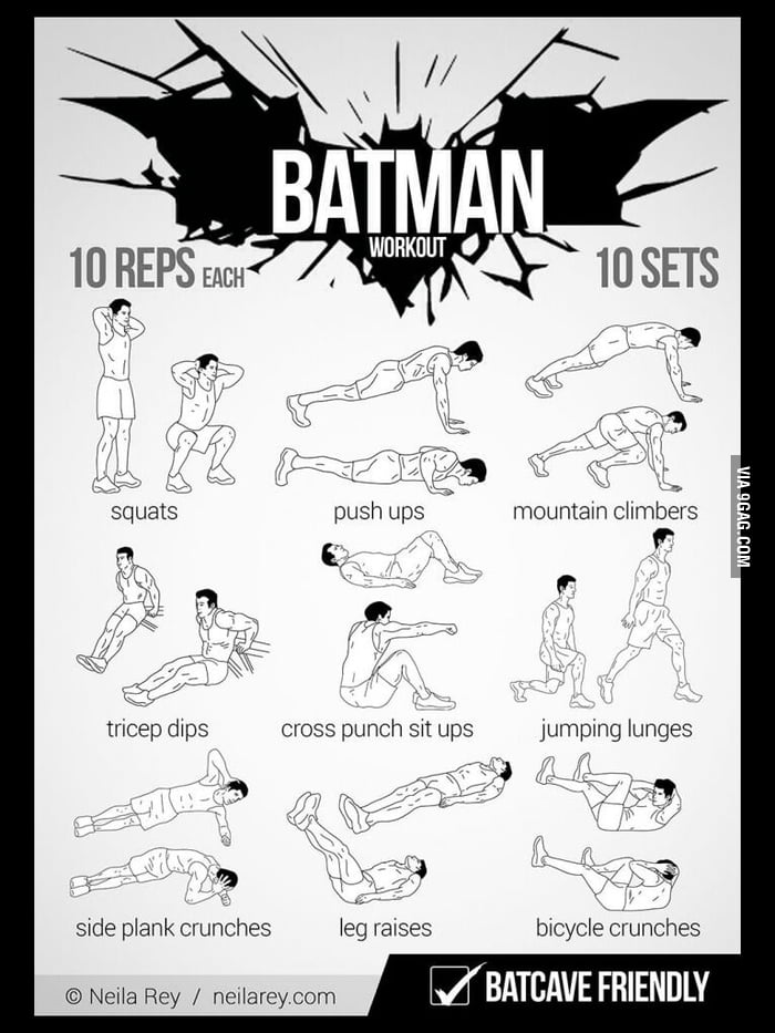 The workout we all need: The Batman Workout! - 9GAG