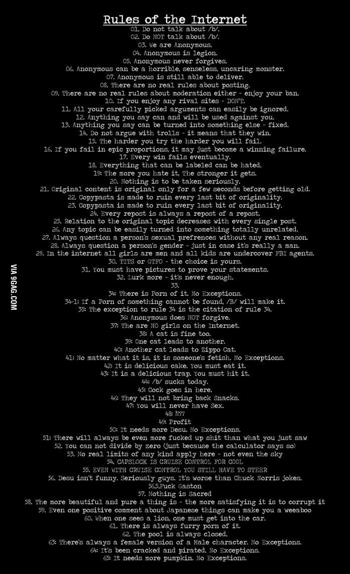 Internet rules ;) - 9GAG