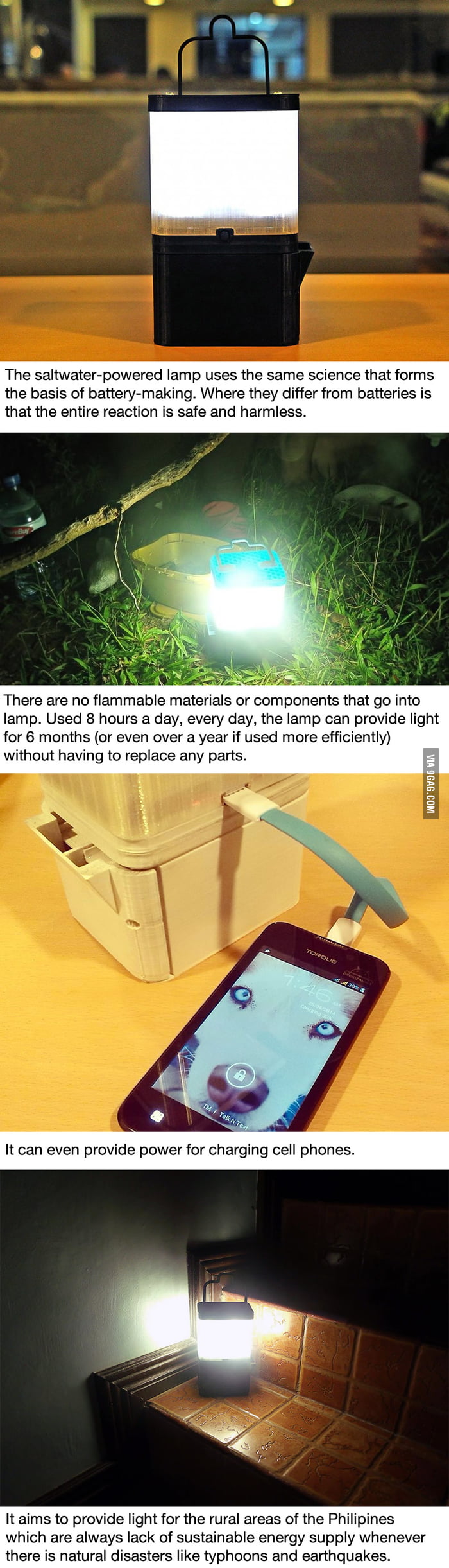 This Portable Salt-Powered Lamp Can Stay Illuminated For 8 Hours On A Glass Of Seawater