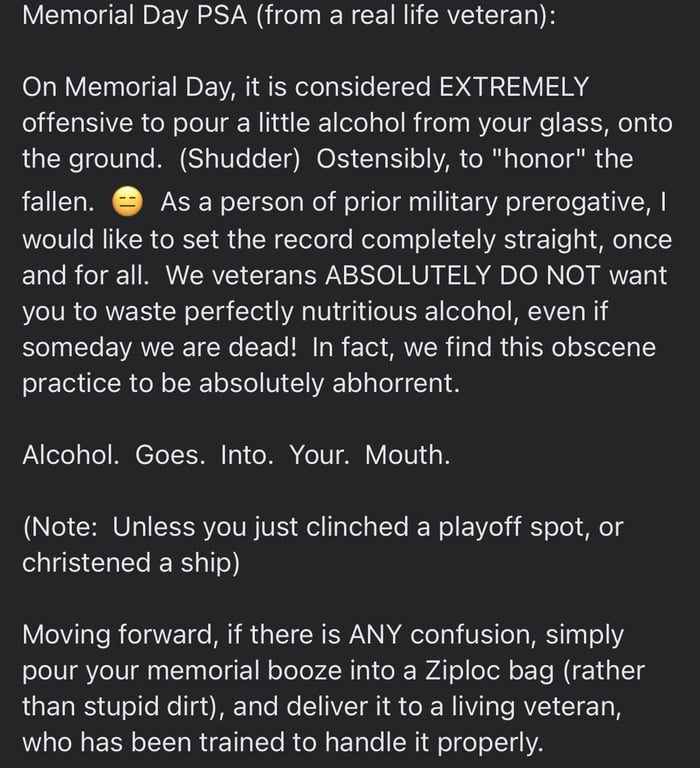 Memorial Day Alcohol - 9GAG