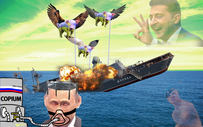 Actual footage from the sinking of Moskva - 9GAG