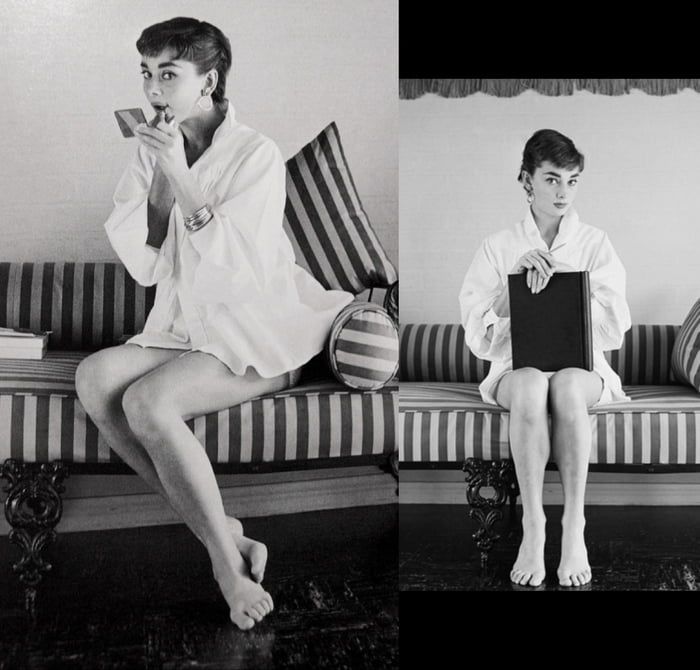 Audrey Hepburn barefoot! She was stunning! - 9GAG