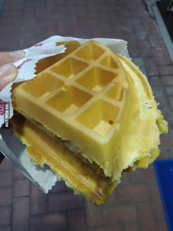 Just Hong Kong Street Food... Waffles with peanut butter, sugar, butter