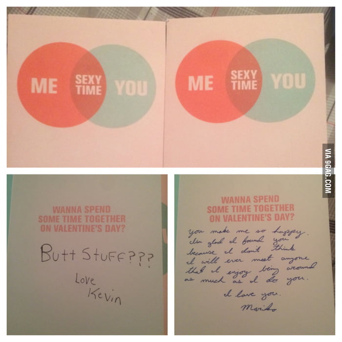 Boyfriend and I got the same card for each other. The inside couldn't ...