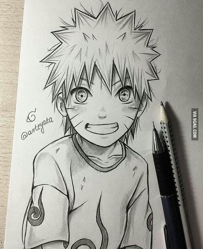 Drawing anime characters (Mostly from Naruto) is my passion What about  yours? - 9GAG