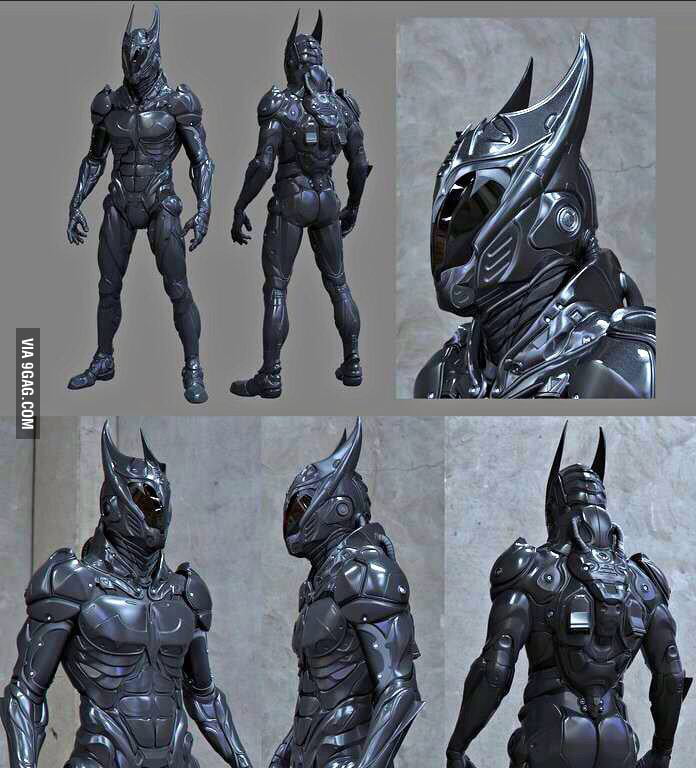 Concept art of Batman suit in (Batman vs. Superman movie) - 9GAG