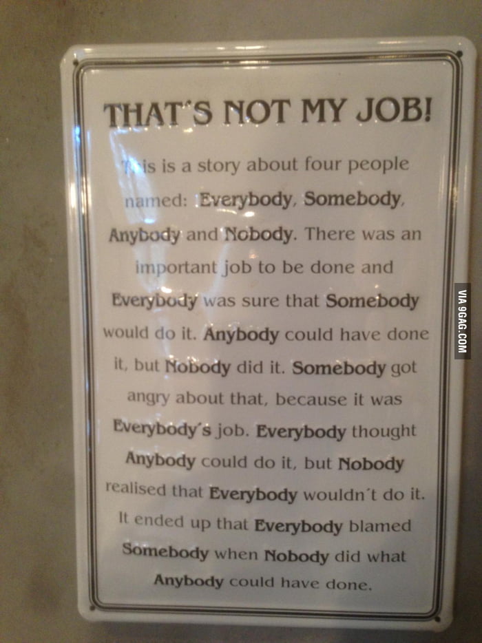 That's not my job - 9GAG