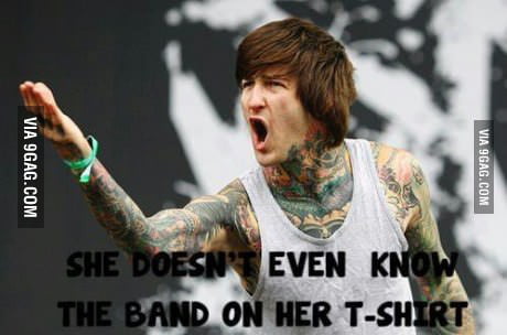 When some girls wear band shirts - 9GAG